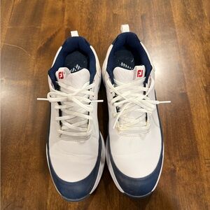 FootJoy Men's White and Navy Golf Athletic Shoes
